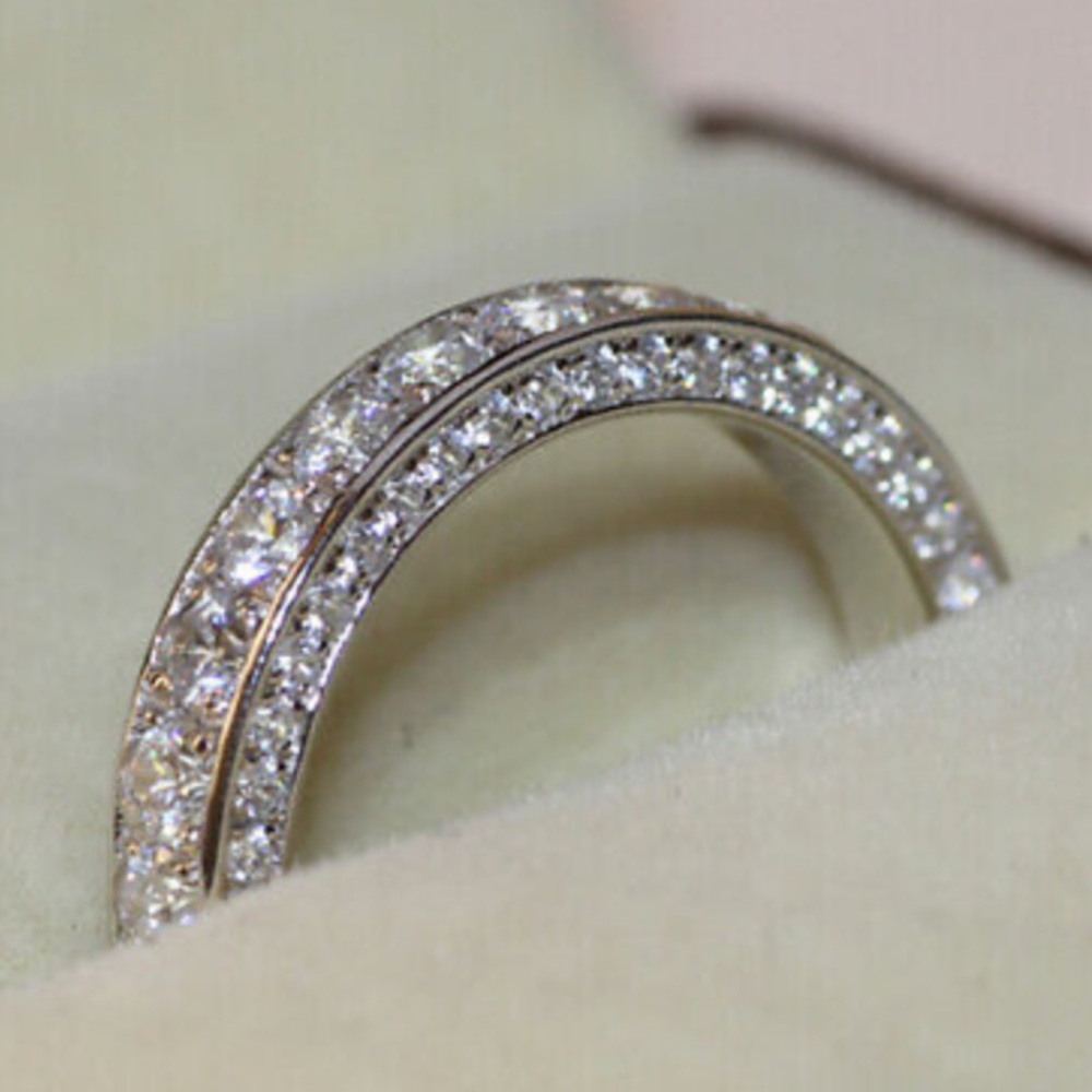 NEW 924 Sterling silver Diamond Ring
